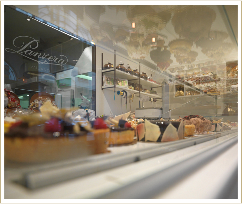 bancone torte panzera milano